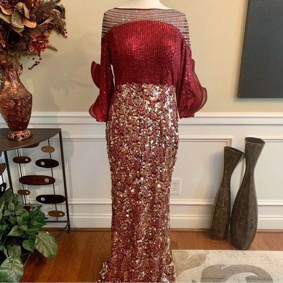 Bee Queen by Reseda Dresses & Skirts - Bee Queen by Raseda Sequined Long Dress